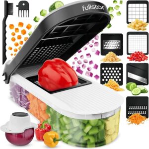 Vegetable Chopper & Mandoline Slicer - Julienne Cutter Dicer Grater for Food Veg Onion Cucumber Tomato Salad Potato
